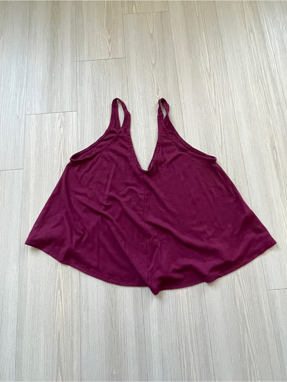 Free People Women's Deep V Swing Tank Top - Burgundy